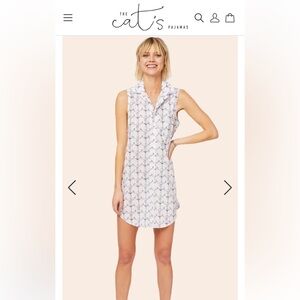 The Cat’s Pajamas Mister Lobster Luxe Pima Sleeveless Nightshirt Size L NEW